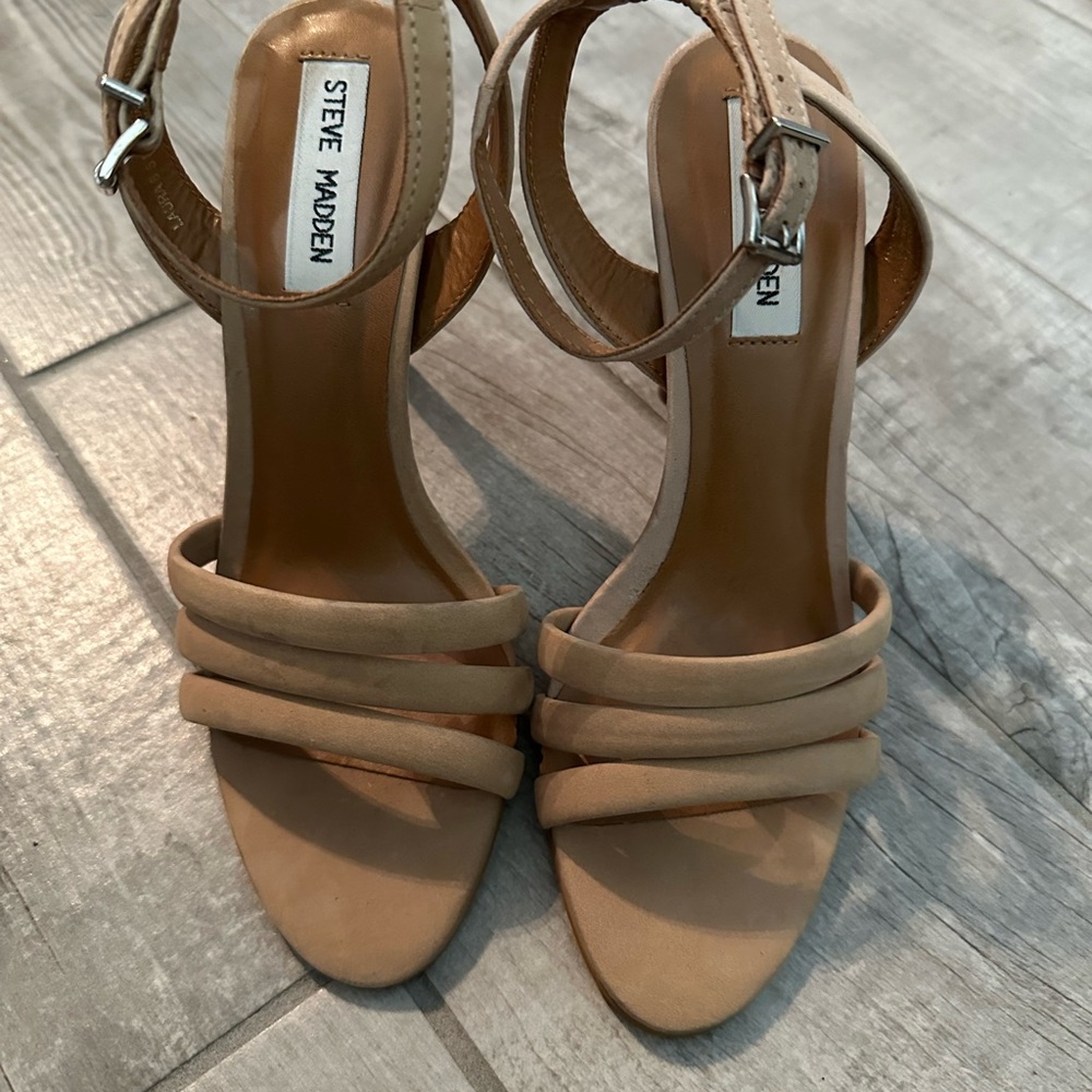 Steve Madden Nude Strappy Heels